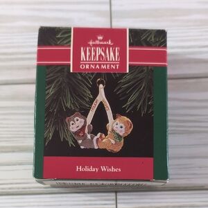 Vintage Hallmark 1992 Keepsake Ornament - Festive Kitties Holiday Wishes